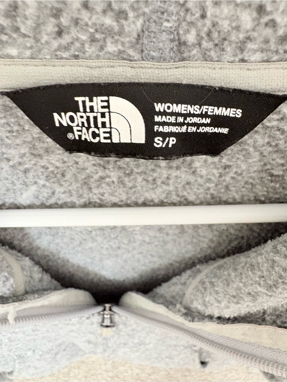The North Face Women's Light Heather Gray Teddy Fleece Full-Zip Jacket - Picture 2 of 2
